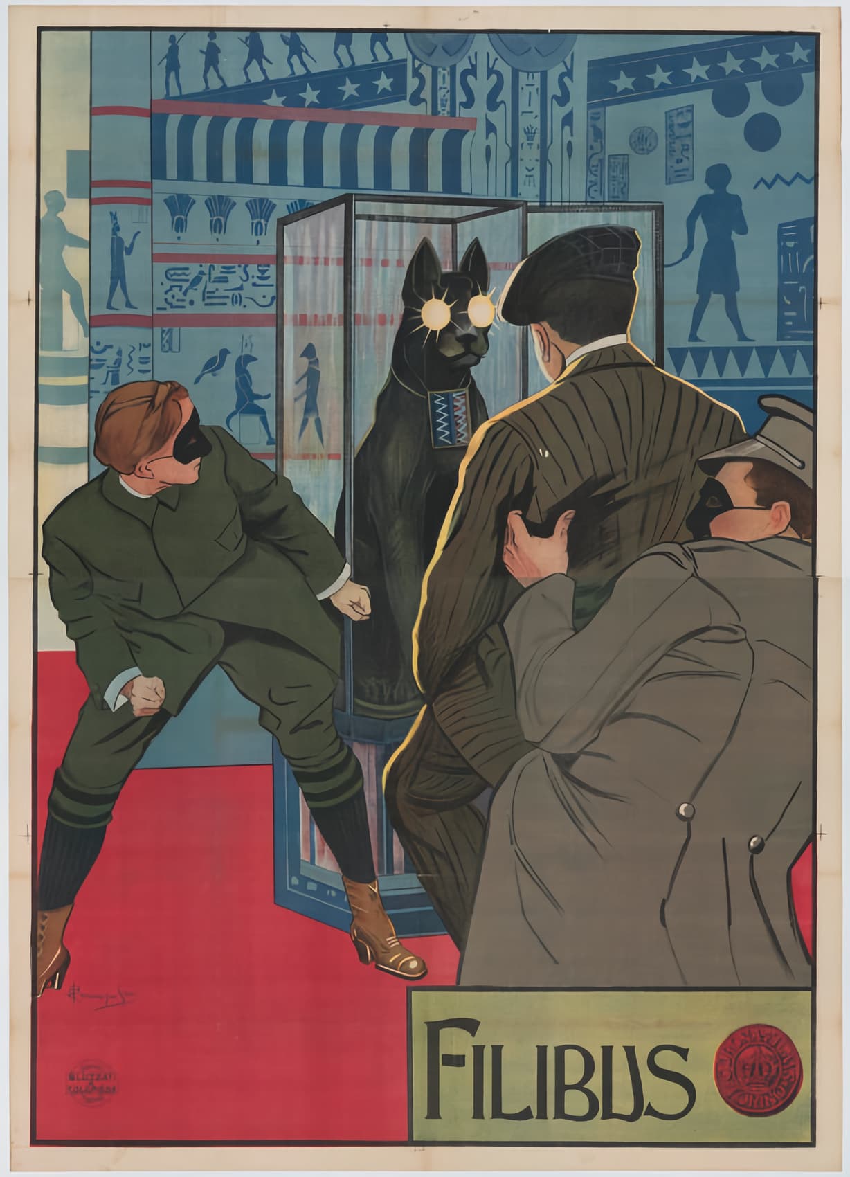Filibus — the cat — poster for Filibus (1915)