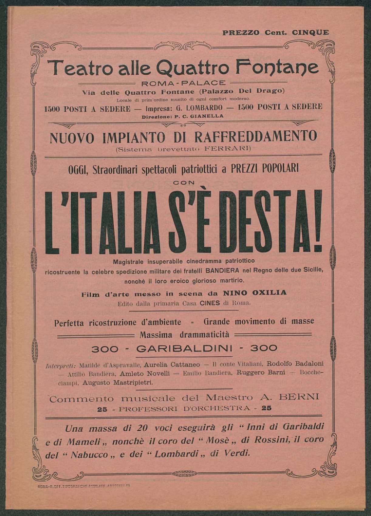 L'Italia s'è desta! — poster for L'Italia s'è desta! (1916)