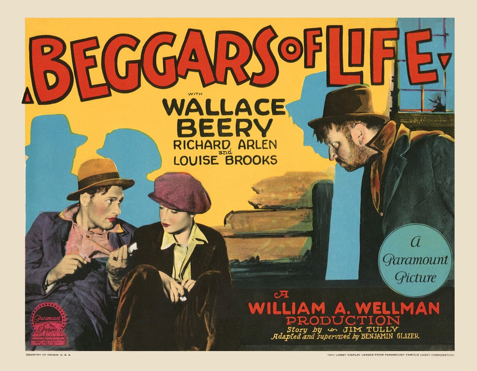 Beggars of Life (1928) — Lobby Card — poster for Beggars of Life (1928)