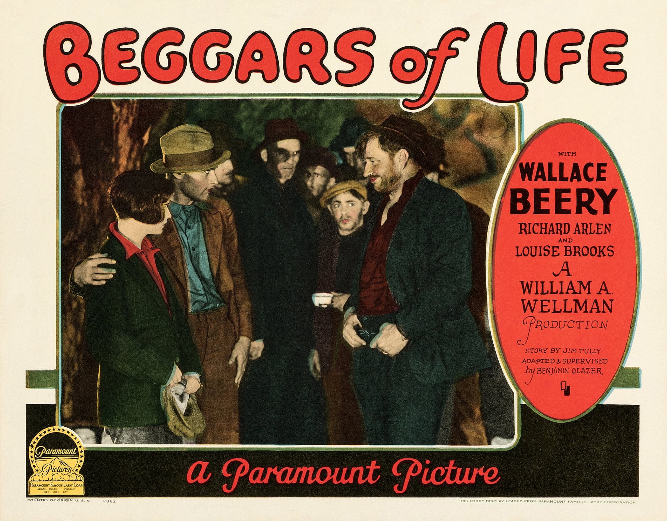 Beggars of Life (1928) — Lobby Card — poster for Beggars of Life (1928)