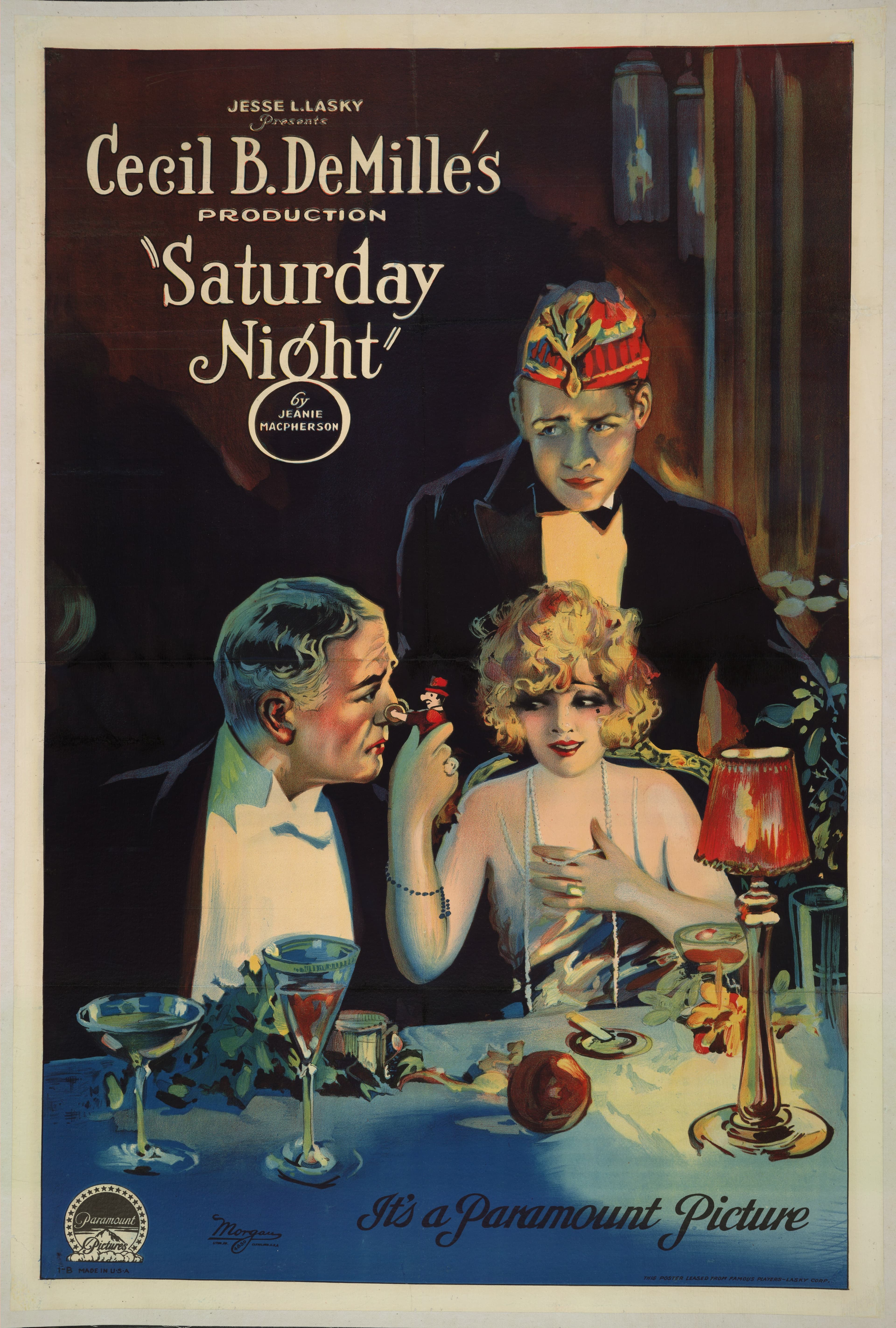 Saturday Night — poster for Saturday Night (1922)